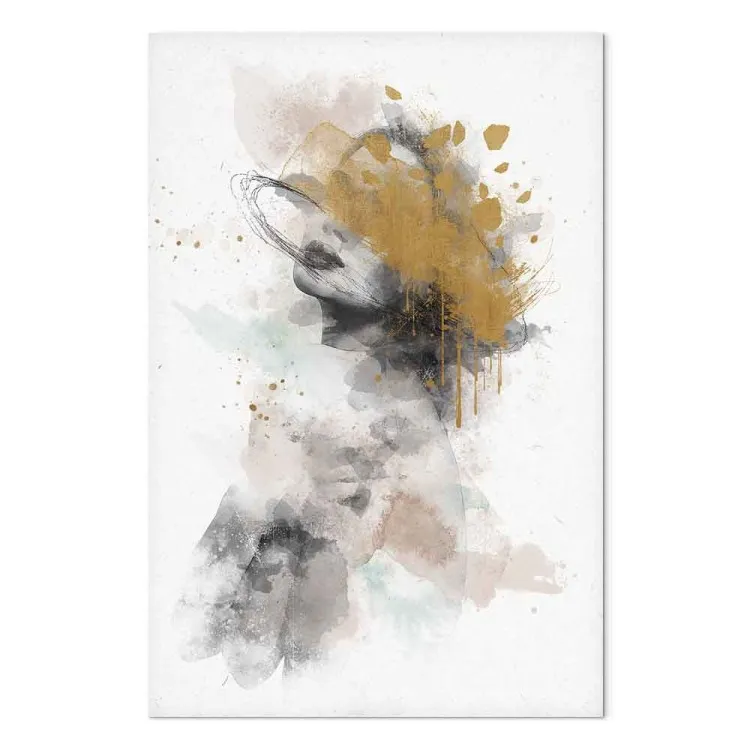 Gouden Zuchten (1-delig) - abstract portret van een vrouwengezicht