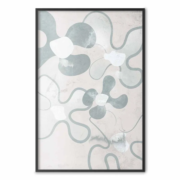 Blauwe margrieten - abstracte vormen die bloemen suggereren
