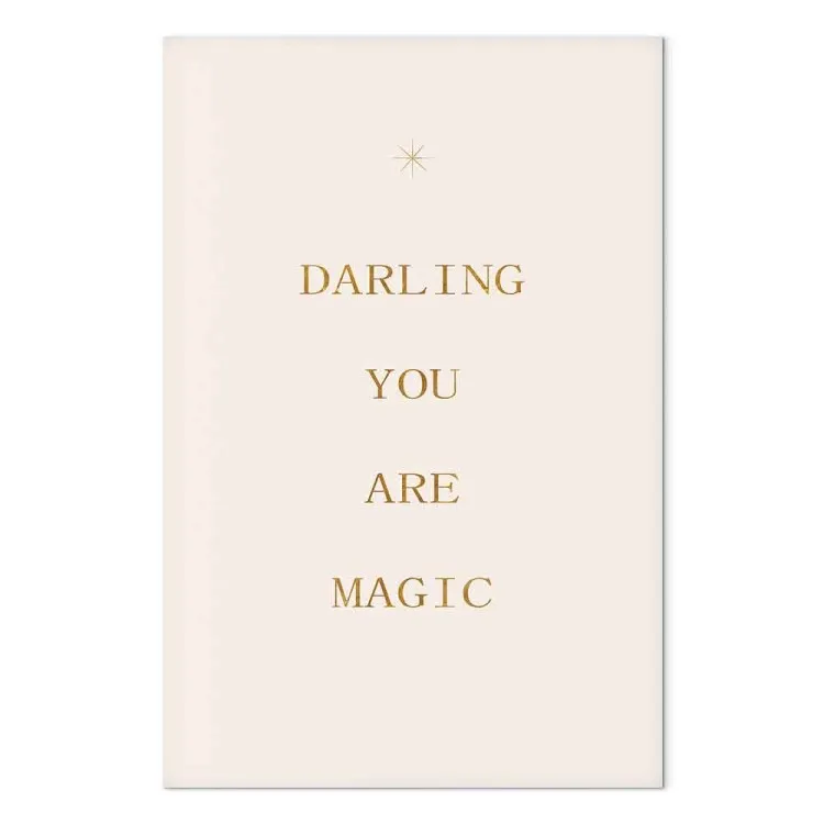 Love Confession - Gilded Inscriptions on a Light Pink Background