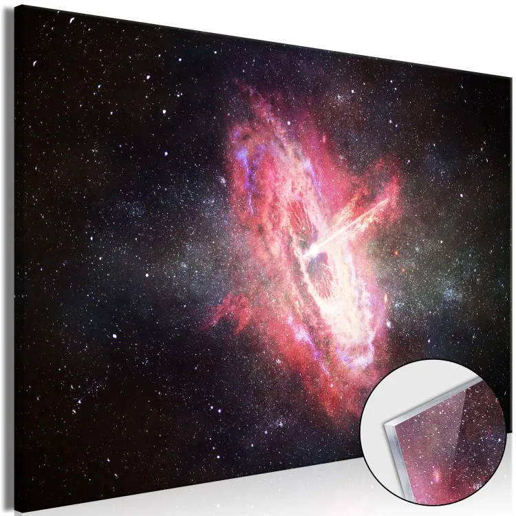 Het begin - grafiek met een supernova tegen een kosmische leegte