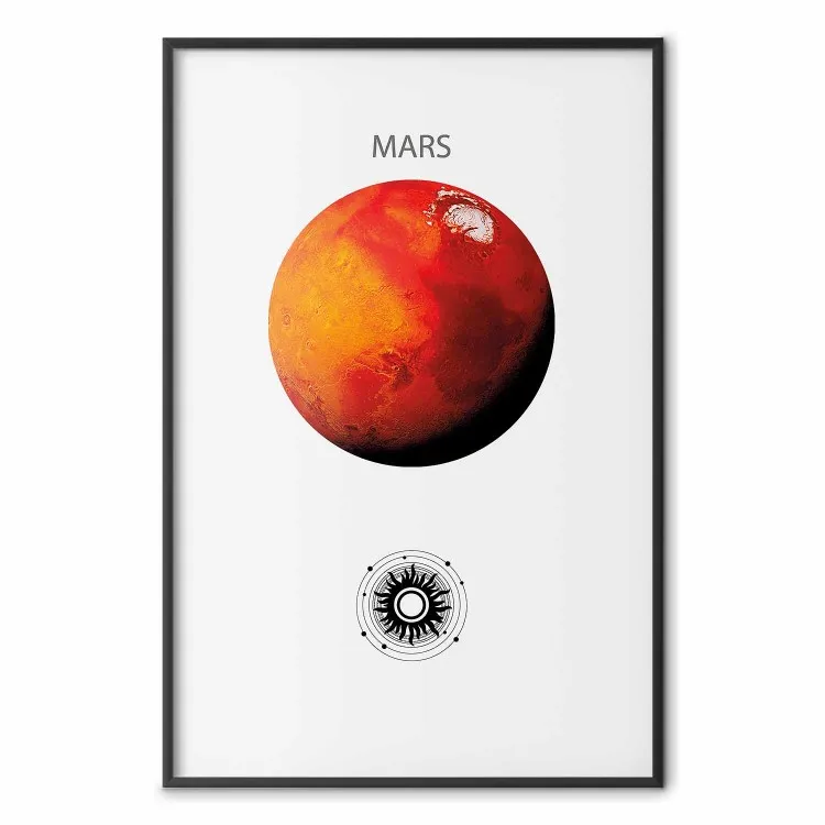 Rode planeet - Mars en abstracte compositie met zonnestelsel II