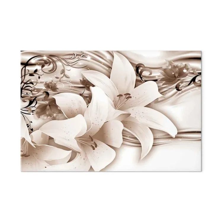 Sepia Lilies - Delicate Flowers With an Organic Ornament
