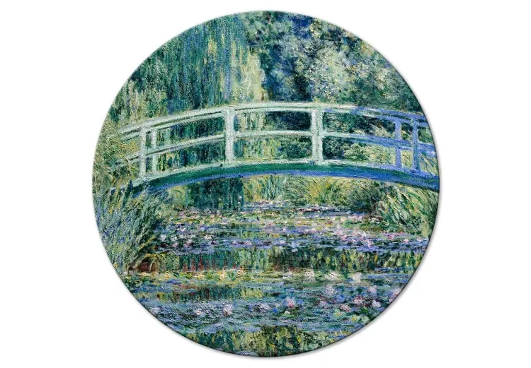 Claude Monet's Japanse brug bij Giverny - boslandschap met rivier in de lente