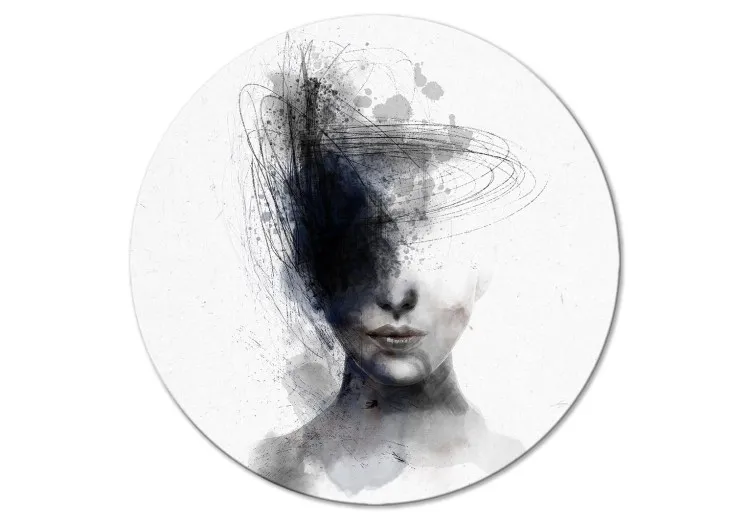Half face - abstract zwart-wit portret van een vrouw