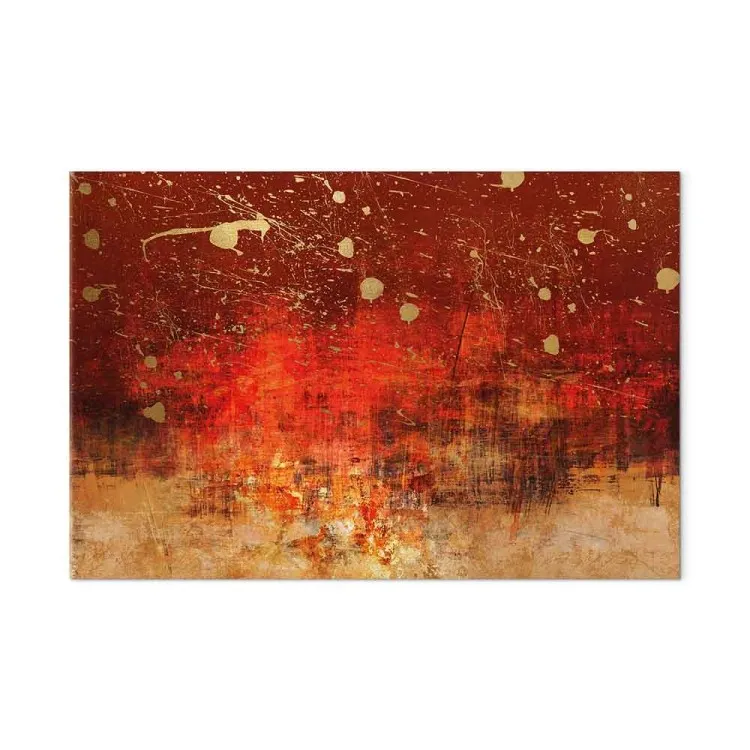 Etude of Color - Abstract Background in Gold and Red Colors
