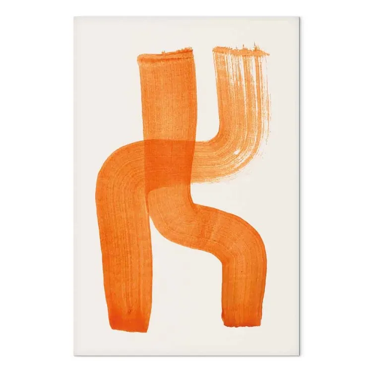Abstracte compositie (1-delig) - duo van oranje vormen