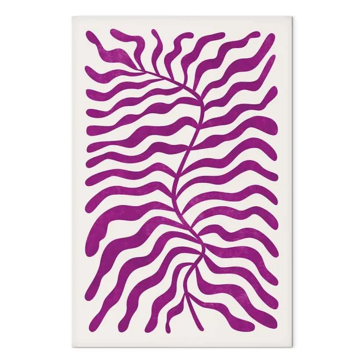 Geometrische abstractie (1-delig) - paarse vormen en figuren