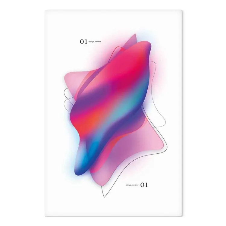 Kleurrijke abstractie (1-delig) - uitstekende vormen in roze tinten