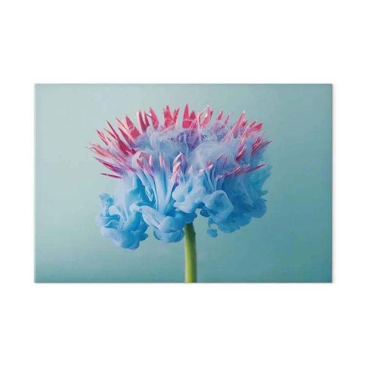 Abstract Flower - Pink and Blue Floristic Motif