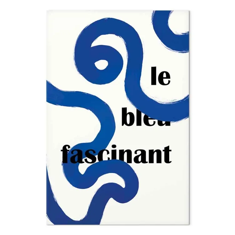 Fascinating Blue - Abstract Blue Lines Intertwined With the Inscription