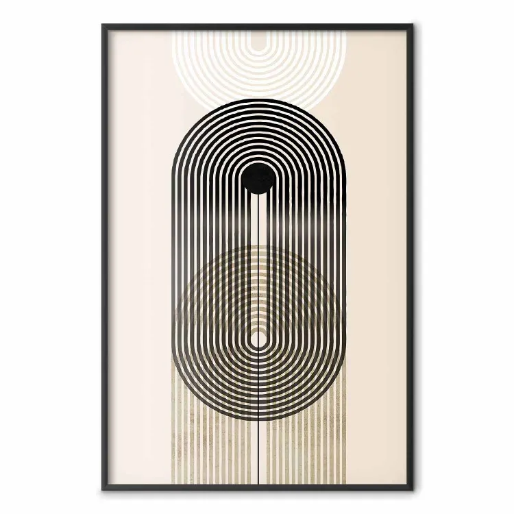 Abstractie - geometrische vormen - zwart, wit en bruin