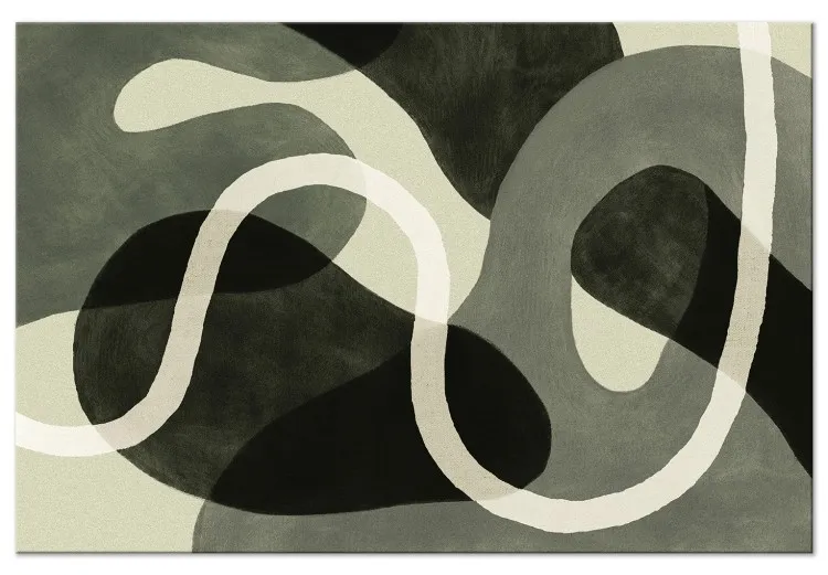 Geometrische vormen - abstracte vlakken in saliegroene tinten