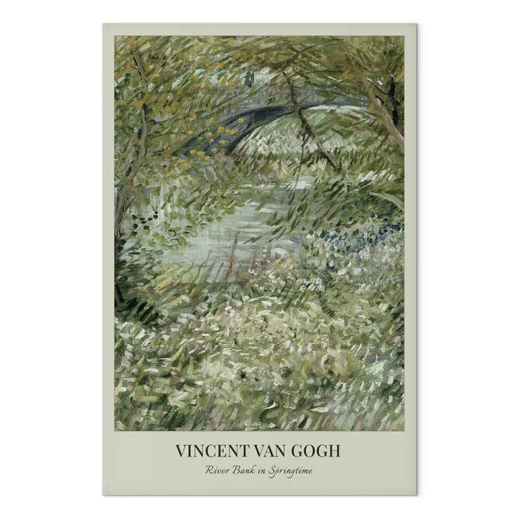 The Riverside in Spring - Van Gogh’s Reproduction in Shades of Green