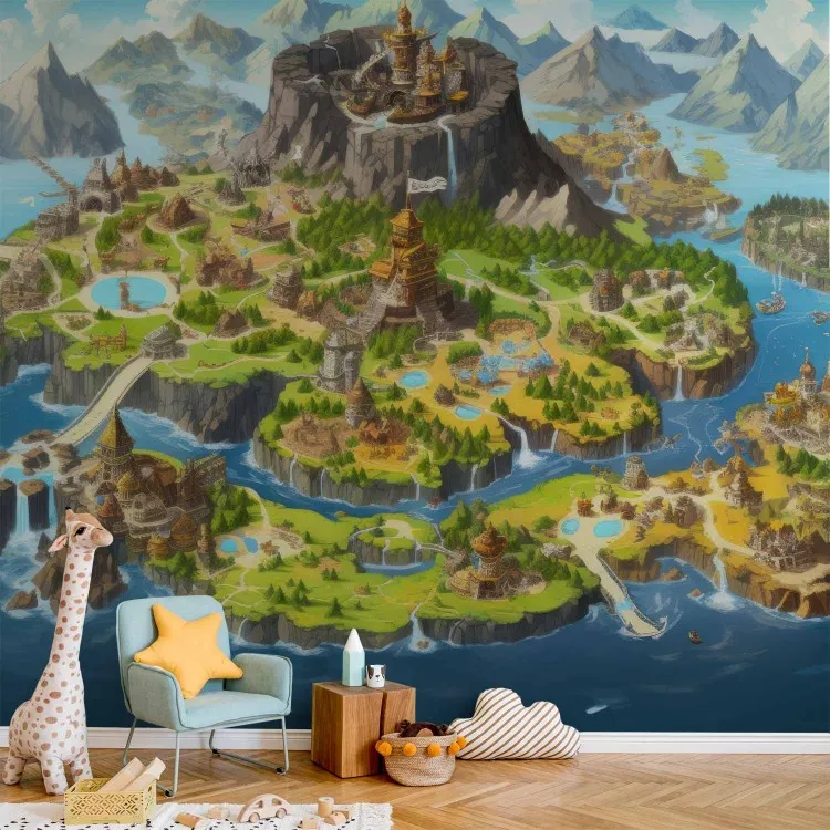 Expansion of the Settlement - A City on the Water in the Style of a Strategy Game
