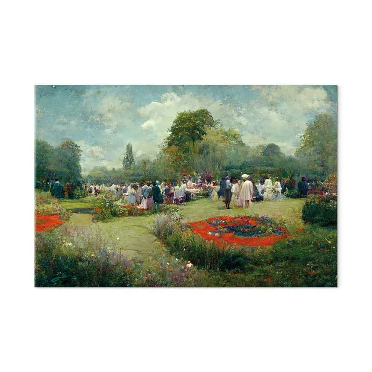 Meeting in the Garden - An Ai-Generated Landscape in the Style of Monet