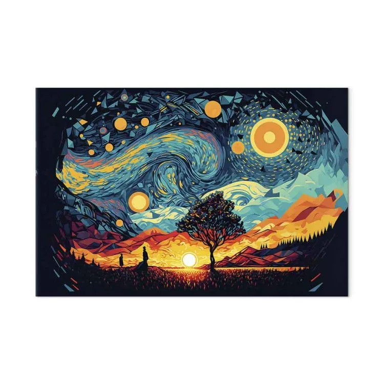 Sunrise - A Colorful Landscape Inspired by the Work of Van Gogh
