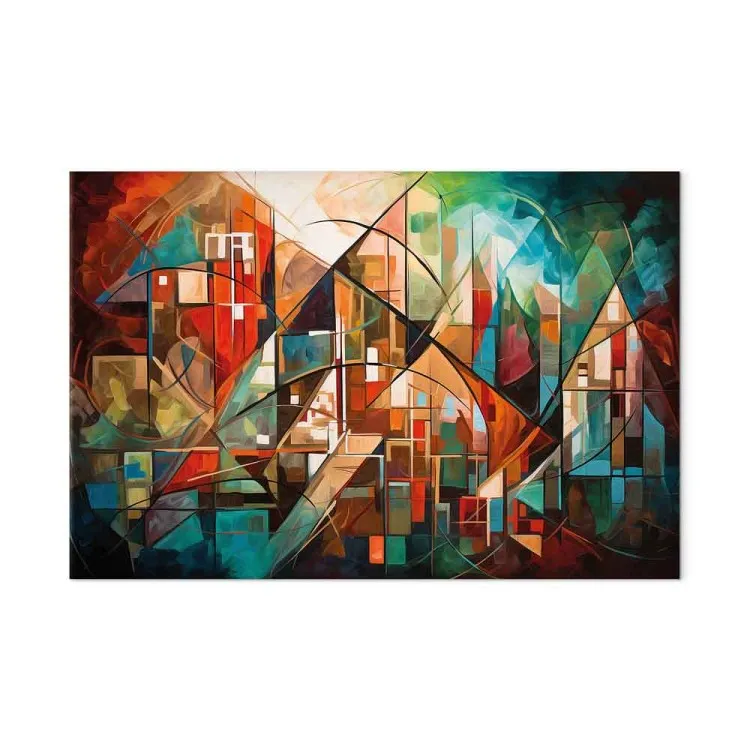 Abstract Landscape - Geometric Composition Generated by AI