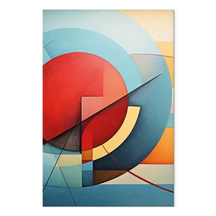 Deconstruction of circles - a geometric composition in the style of Kandinsky