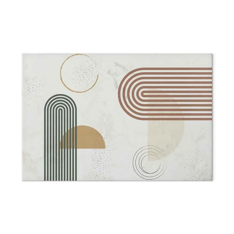 Harmonious Shapes - Abstract With Figures in Muted Colors