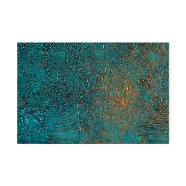 Azure Mirror - Green Abstraction With a Bright Accent