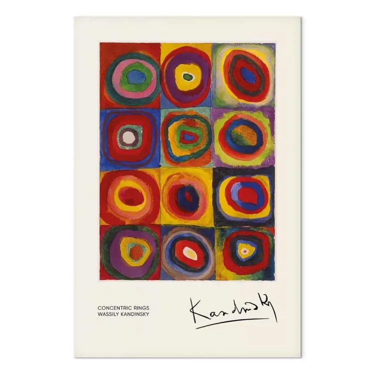 Color Study - Kandinsky’s Squares With Concentric Circles