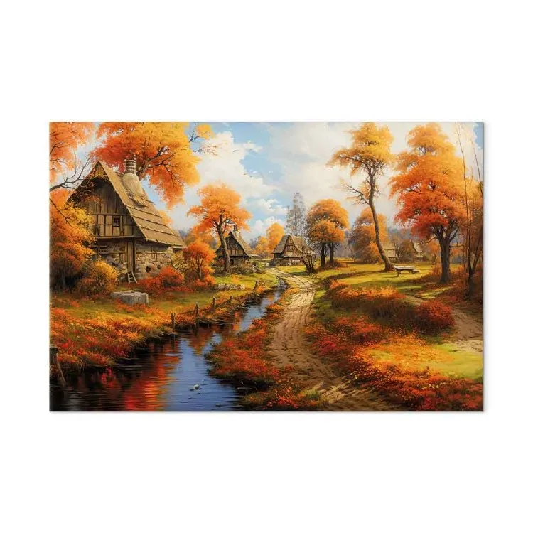 A Small Medieval Town - A Picture of the Polish Countryside During Autumn