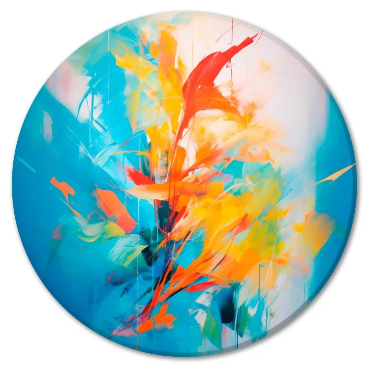 Dans van kleuren - kleurrijke abstracte compositie met een overheersing van blauw