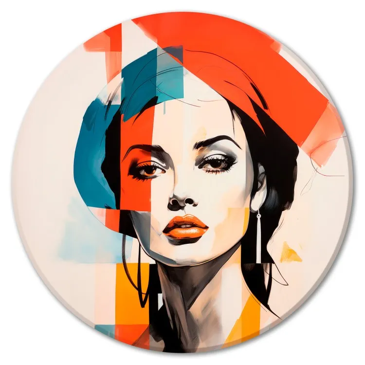 Tinten van vrouwelijkheid - portret met abstracte kleurvlakken
