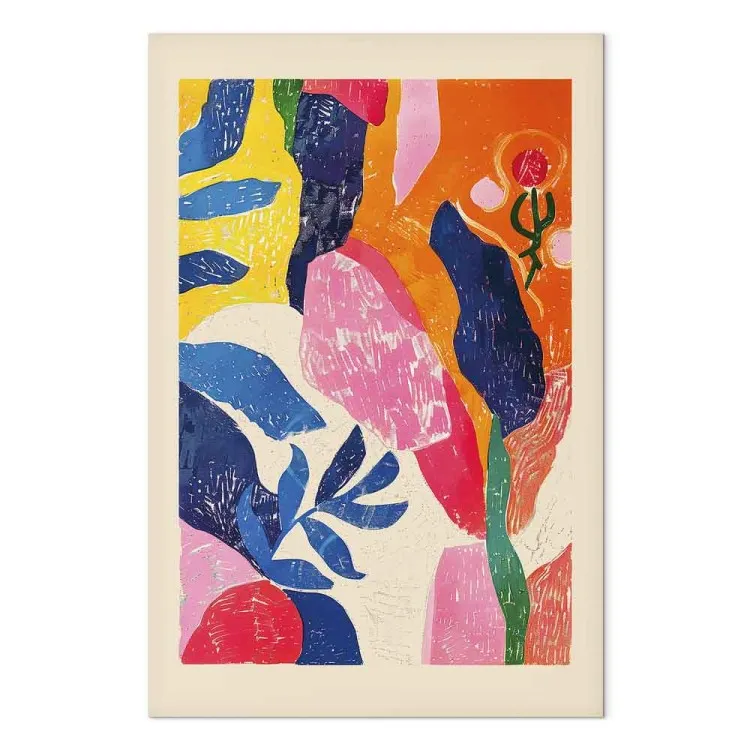 Kleurrijke abstractie - compositie geïnspireerd op het werk van Henri Matisse
