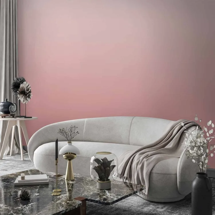 Ochtend van de liefde - zacht kleurverloop van roze naar lichtbeige
