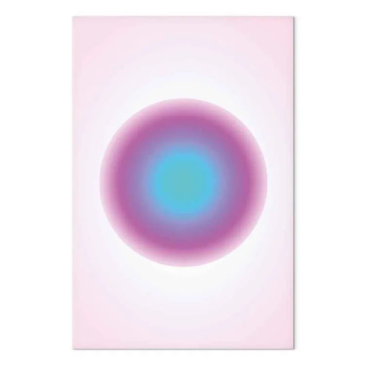 Kleurrijke puls - abstract cirkelvormig verloop met roze en blauwe tinten