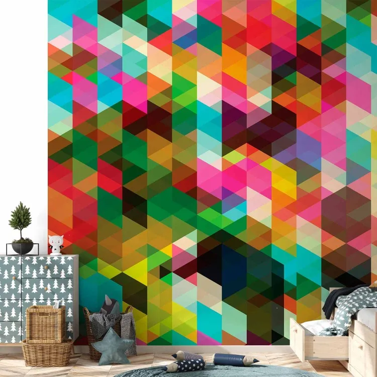 Kleurrijke geometrie - achtergrond met regelmatige geometrische figuren